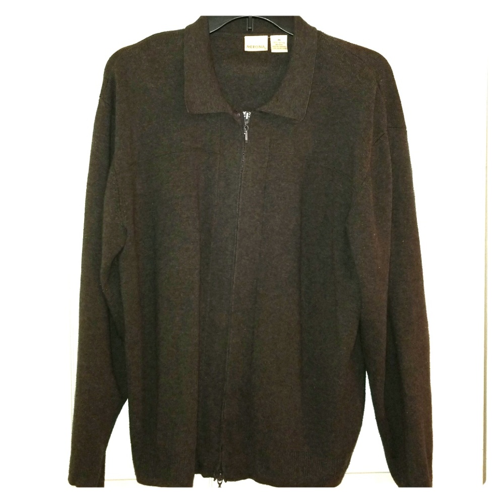 Merona Gray Full Zip Cardigan